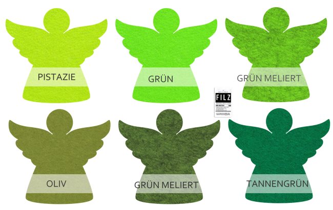 ENGEL Filz Schlüsselanhänger Schutzengel-  über 40 Farben - Glücksbringer